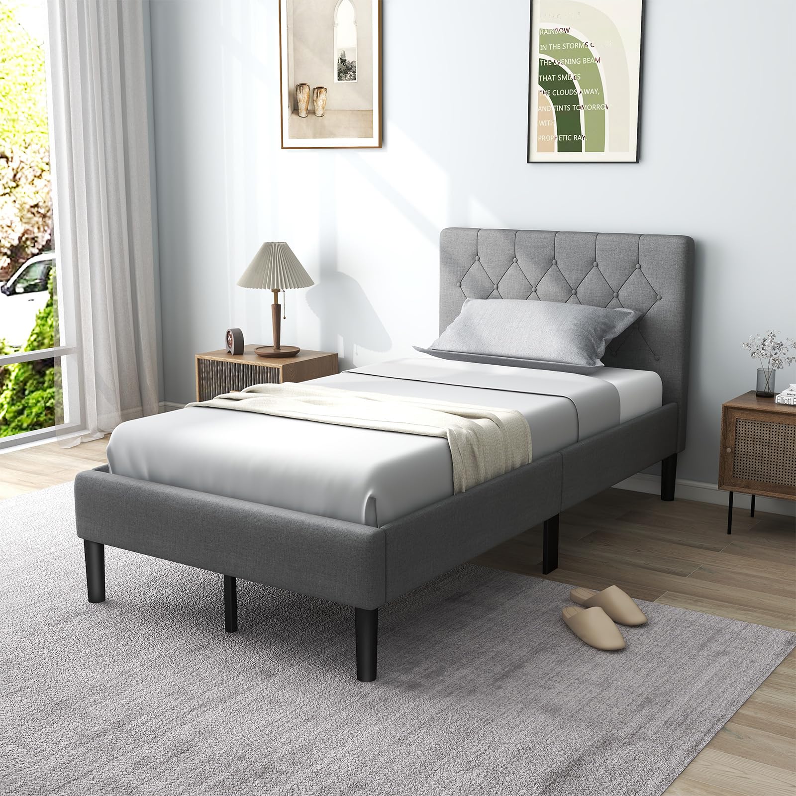 Giantex Upholstered Bed Frame