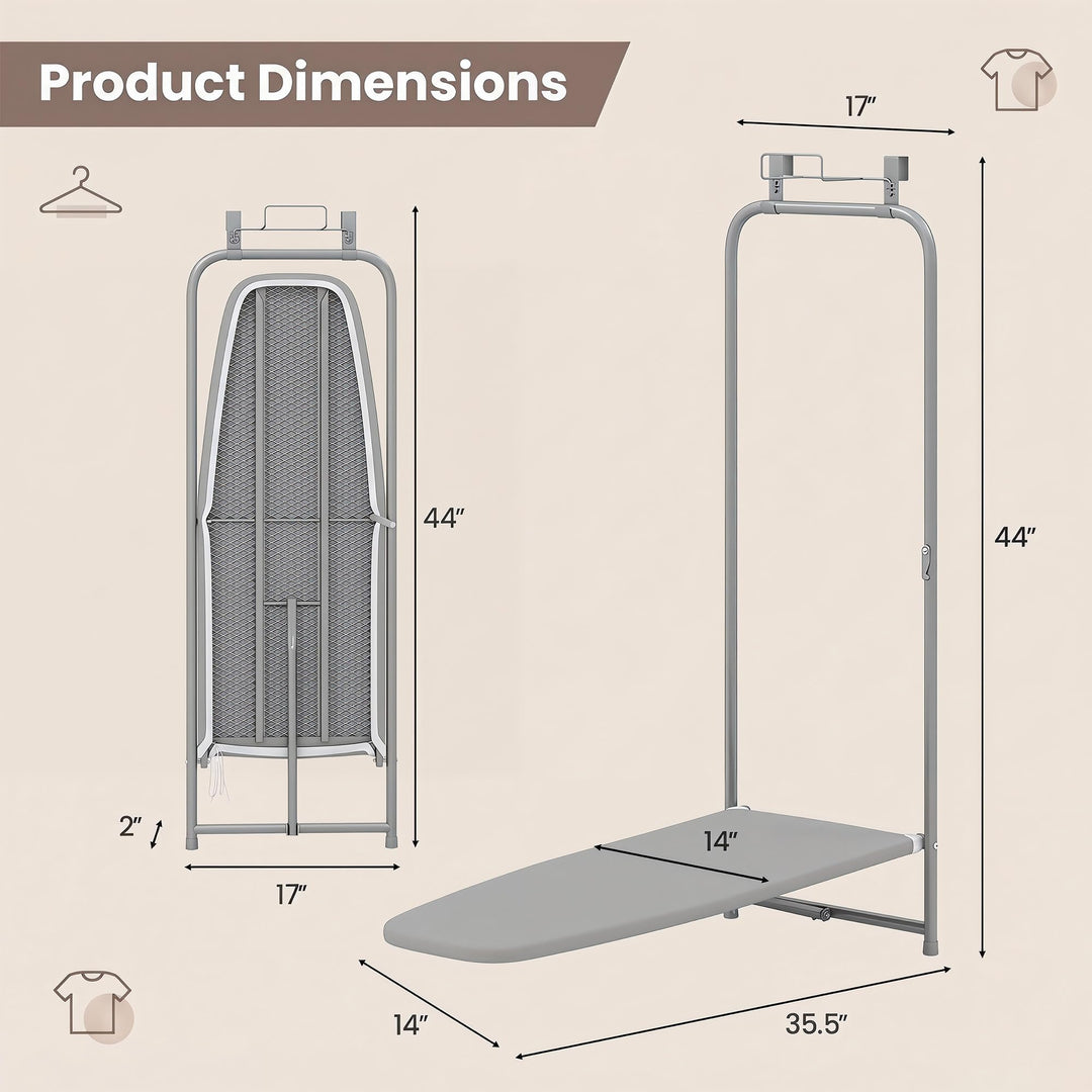 Giantex Over The Door Ironing Board with Iron Holder