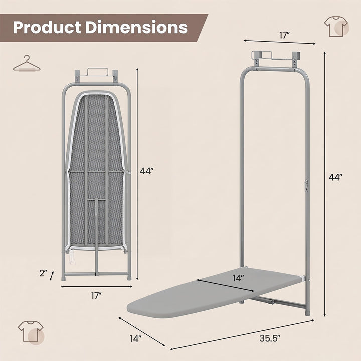 Giantex Over The Door Ironing Board with Iron Holder
