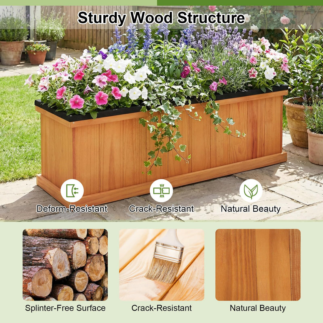 Giantex Outdoor Raised Garden Bed Set of 1/2 (40” x 13” x 12”)