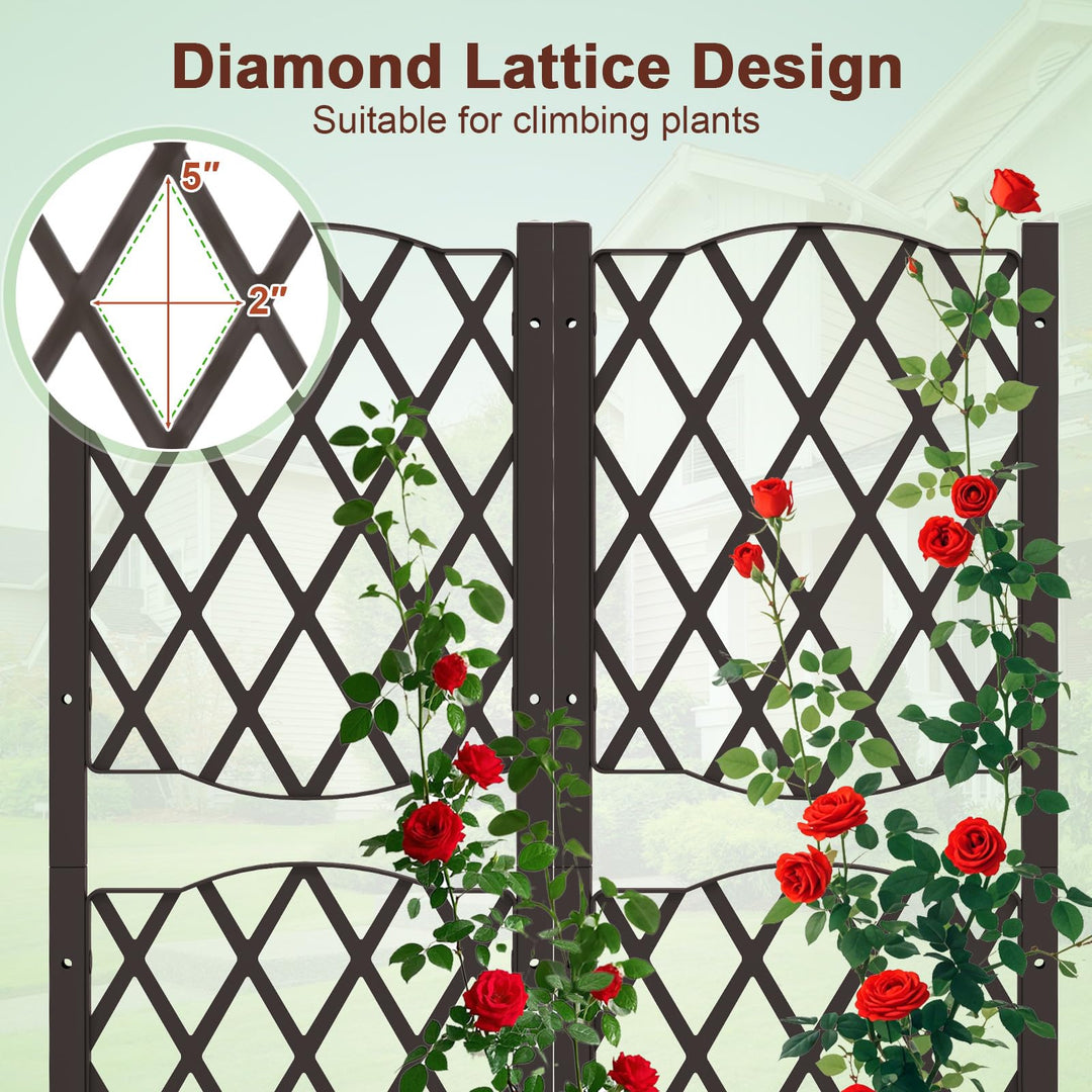 Giantex 2 Pack Raised Garden Beds with Trellis