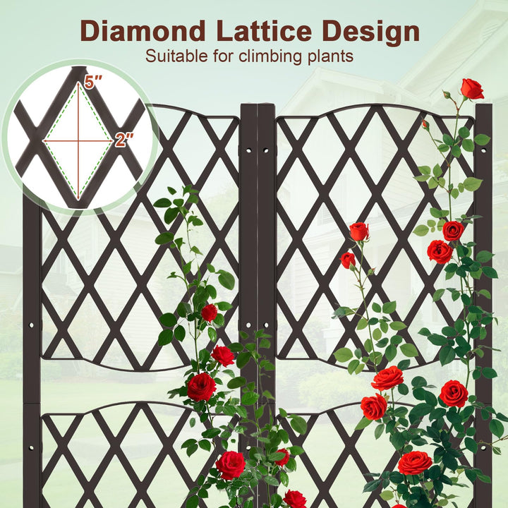 Giantex 2 Pack Raised Garden Beds with Trellis