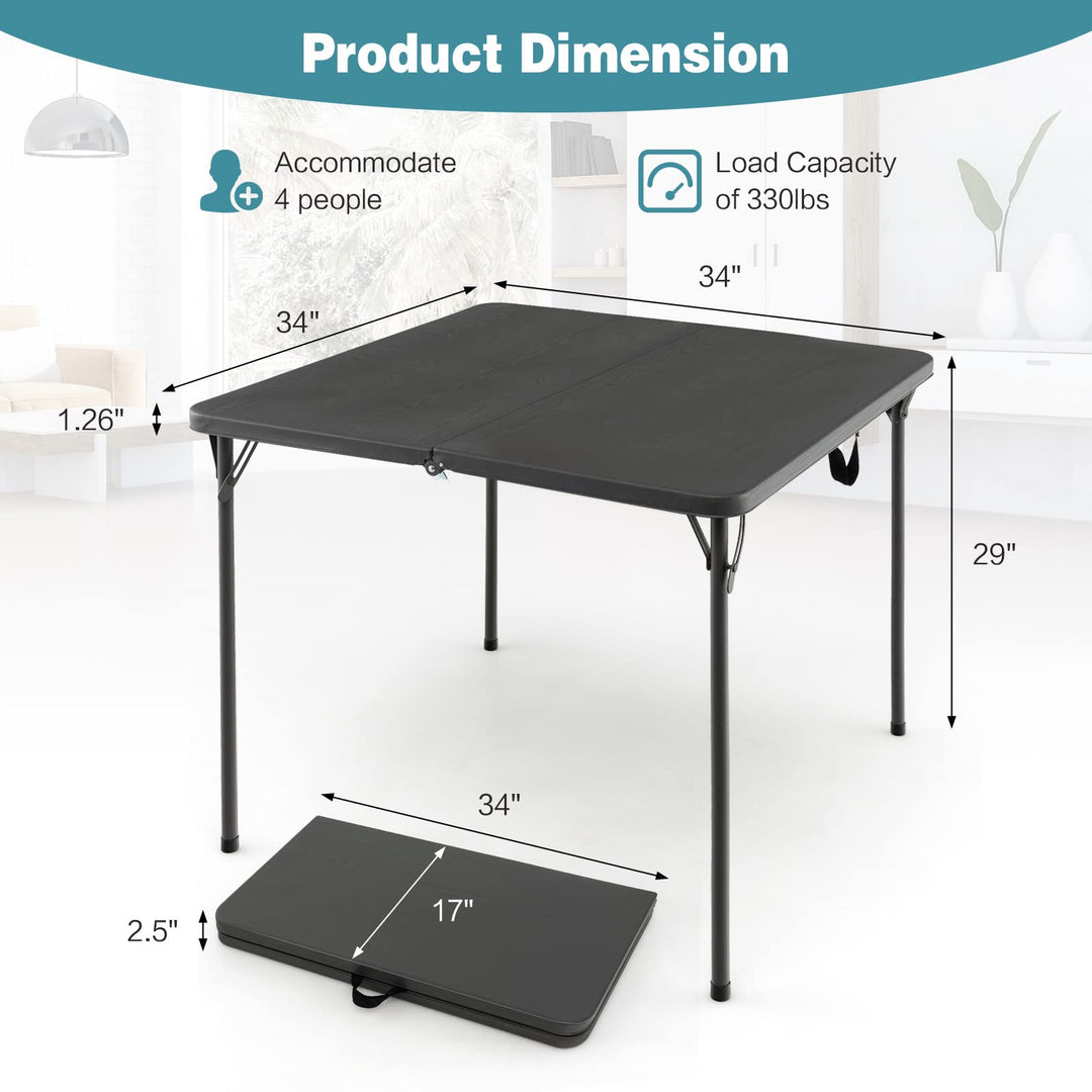 Giantex Portable Folding Table, Foldable Picnic Table with All-Weather HDPE Tabletop