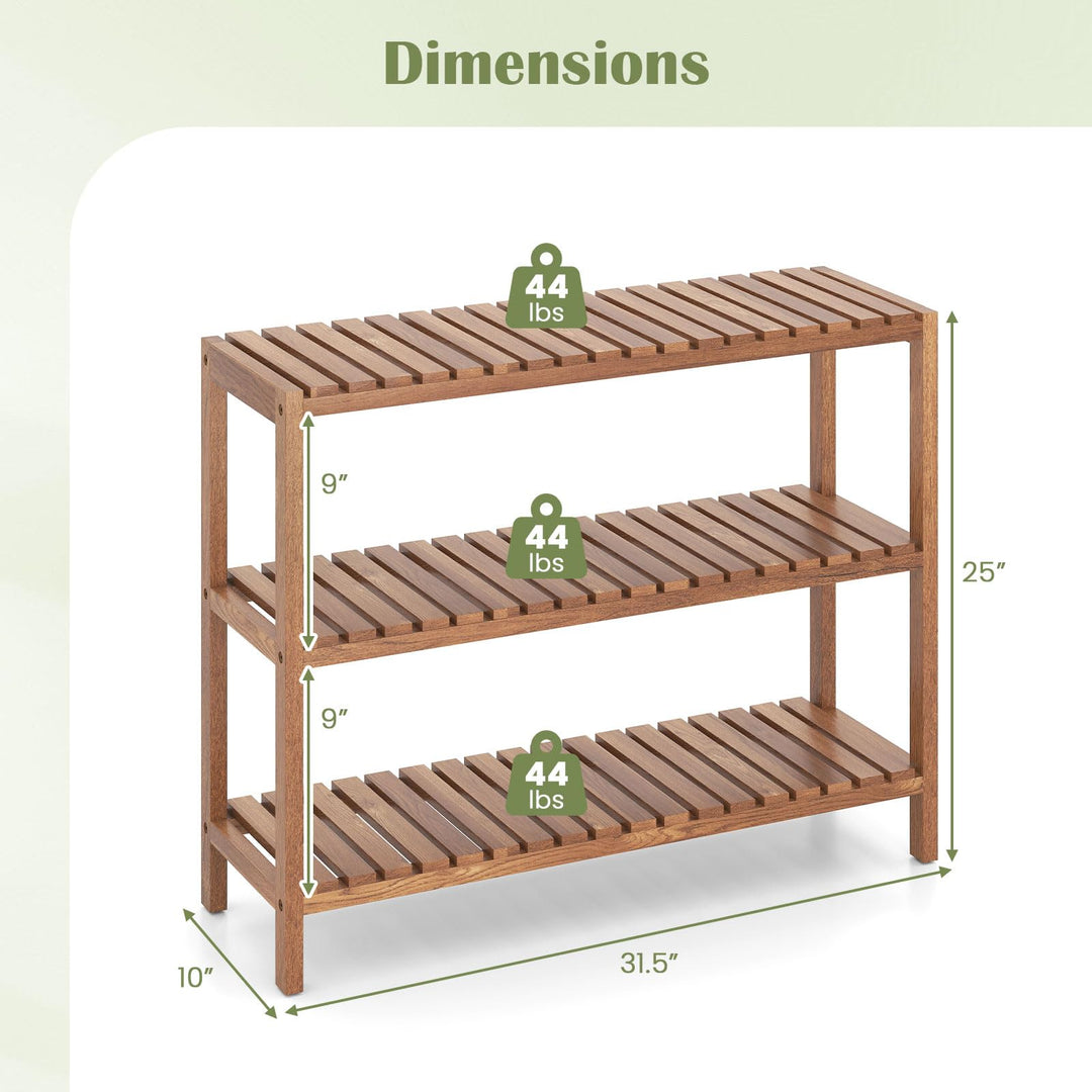 Giantex 3 Tier Wooden Bookshelf for Entryway Living Room Bedroom