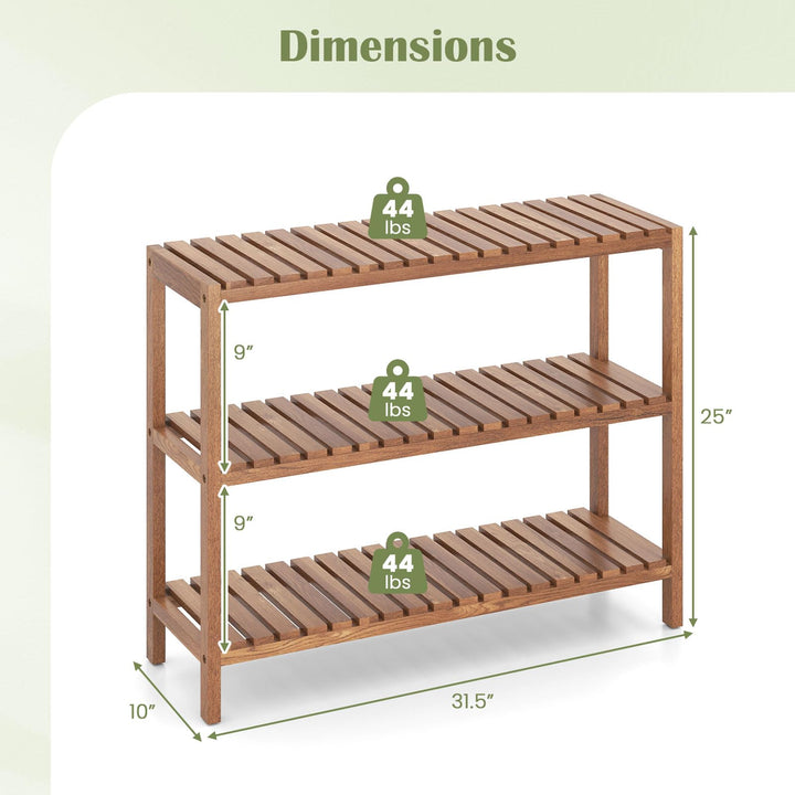 Giantex 3 Tier Wooden Bookshelf for Entryway Living Room Bedroom