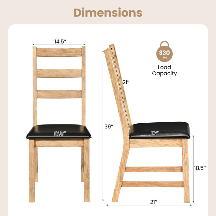 Giantex Farmhouse Kitchen Chairs w/Hollowed Backrest