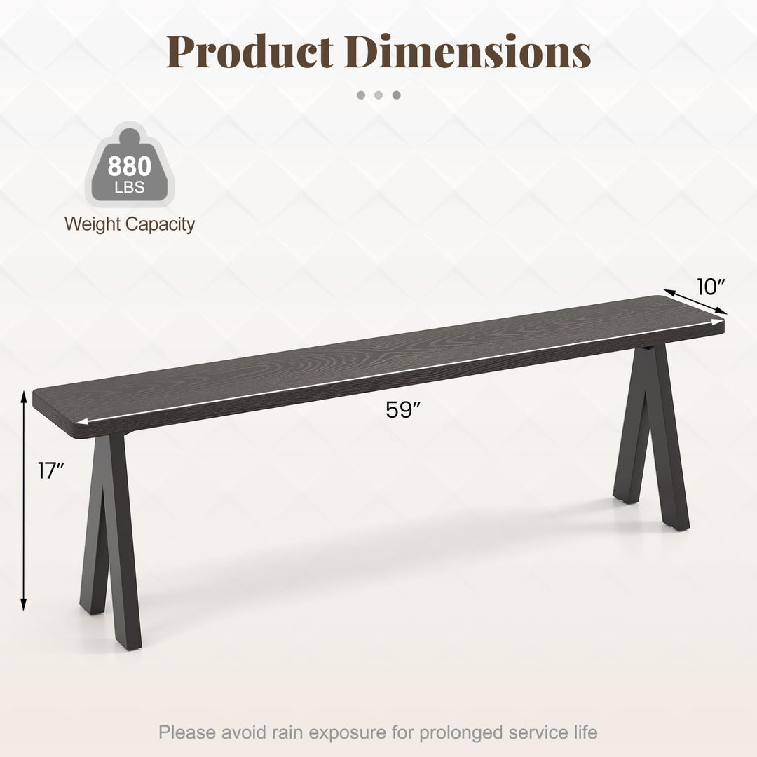 Giantex Outdoor Patio Bench for 4 to 6 Person for Backyard