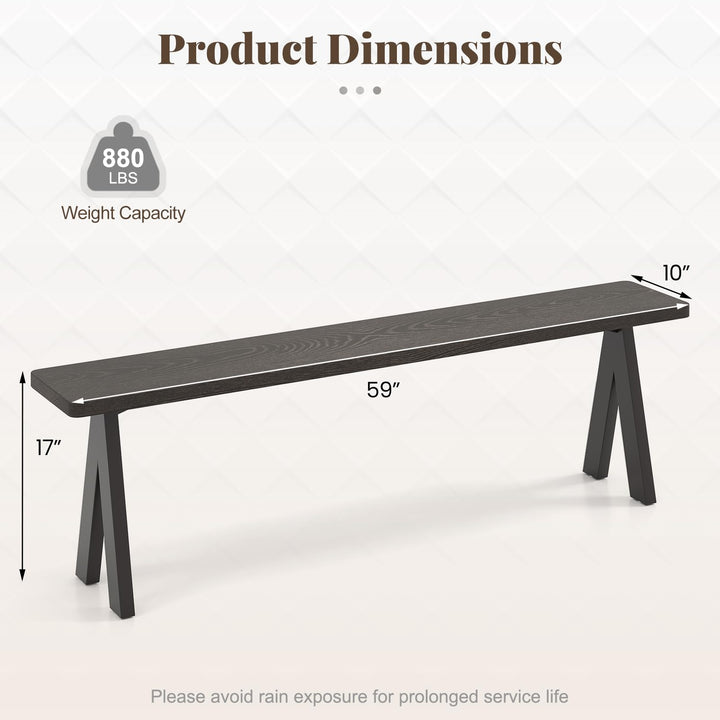 Giantex Outdoor Patio Bench for 4 to 6 Person for Backyard