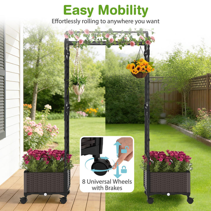 Giantex 5FT Self-Watering Tall Raised Garden Bed w/Wheels