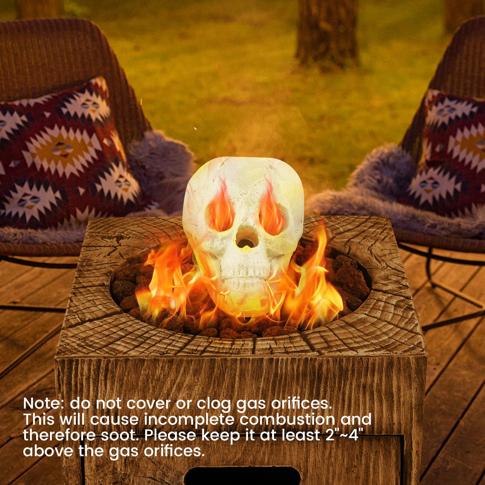 Giantex Ceramic Skulls for Fire Pit