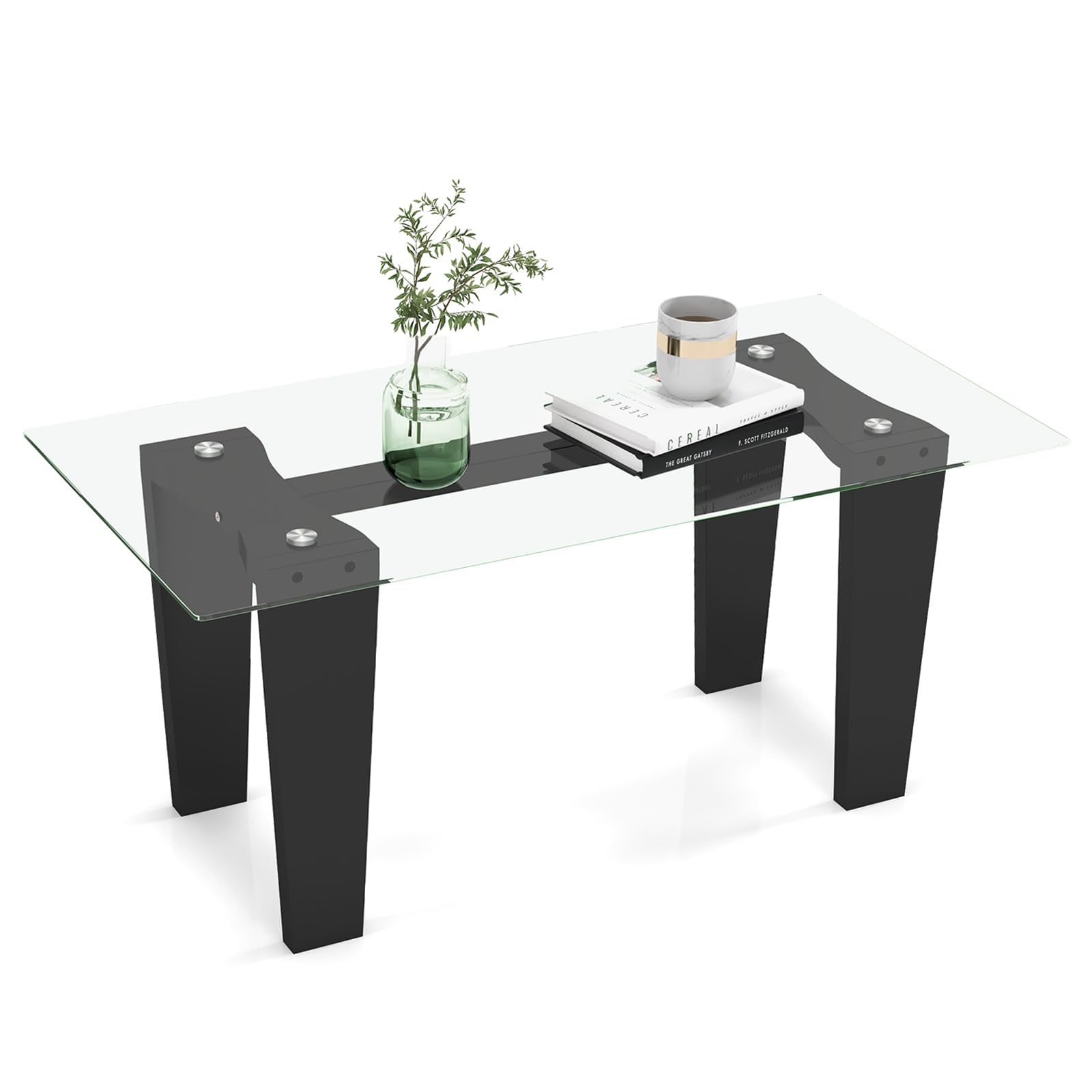 Giantex Rectangular Glass Coffee Table