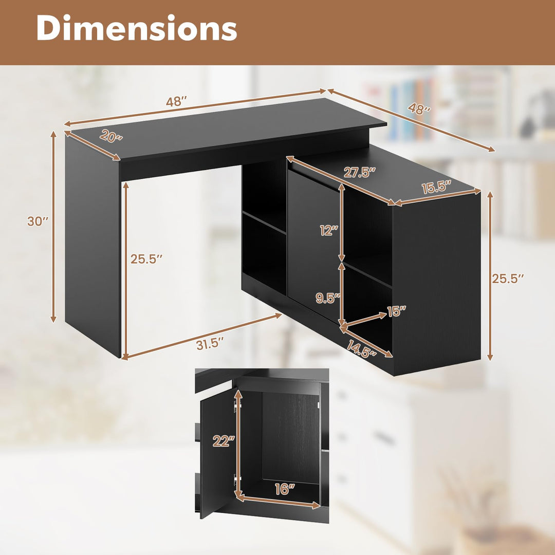 Giantex 48" Reversible L-Shaped Computer Desk
