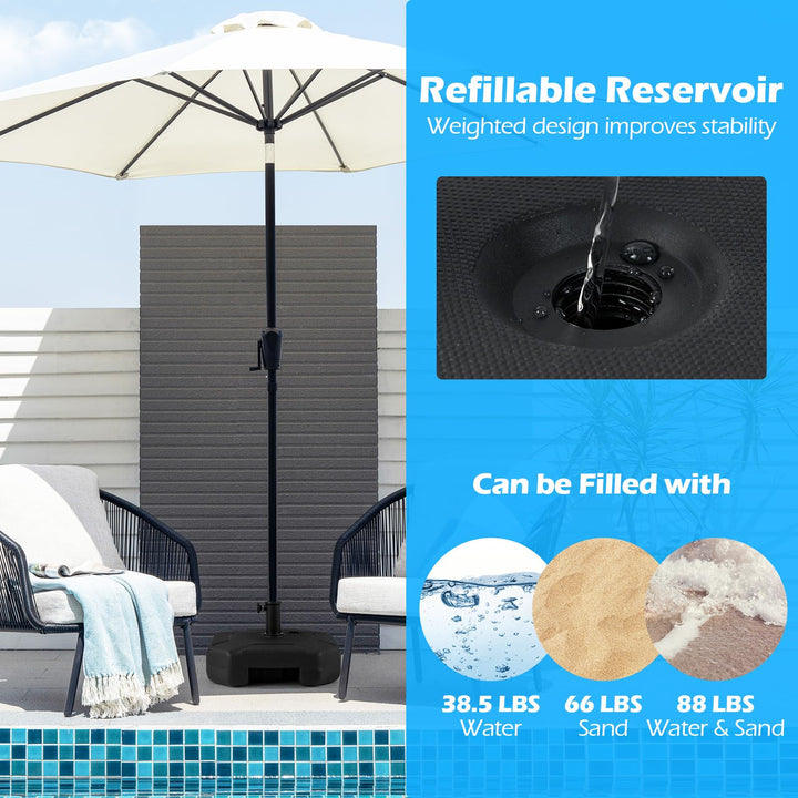 Giantex  - Heavy Duty HDPE Market Table Umbrella Pole Holder for Outdoor
