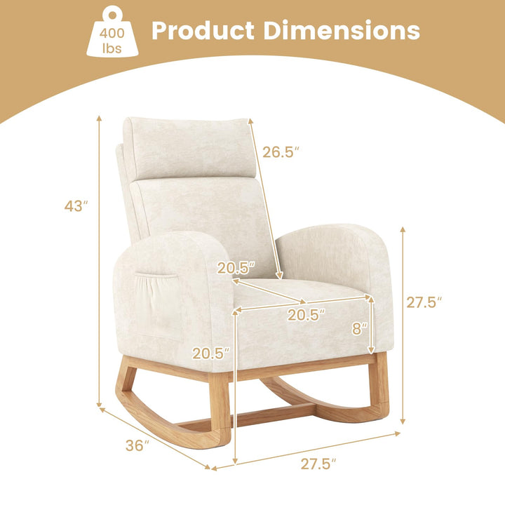 Giantex Rocking Chair Nursery for Living Room