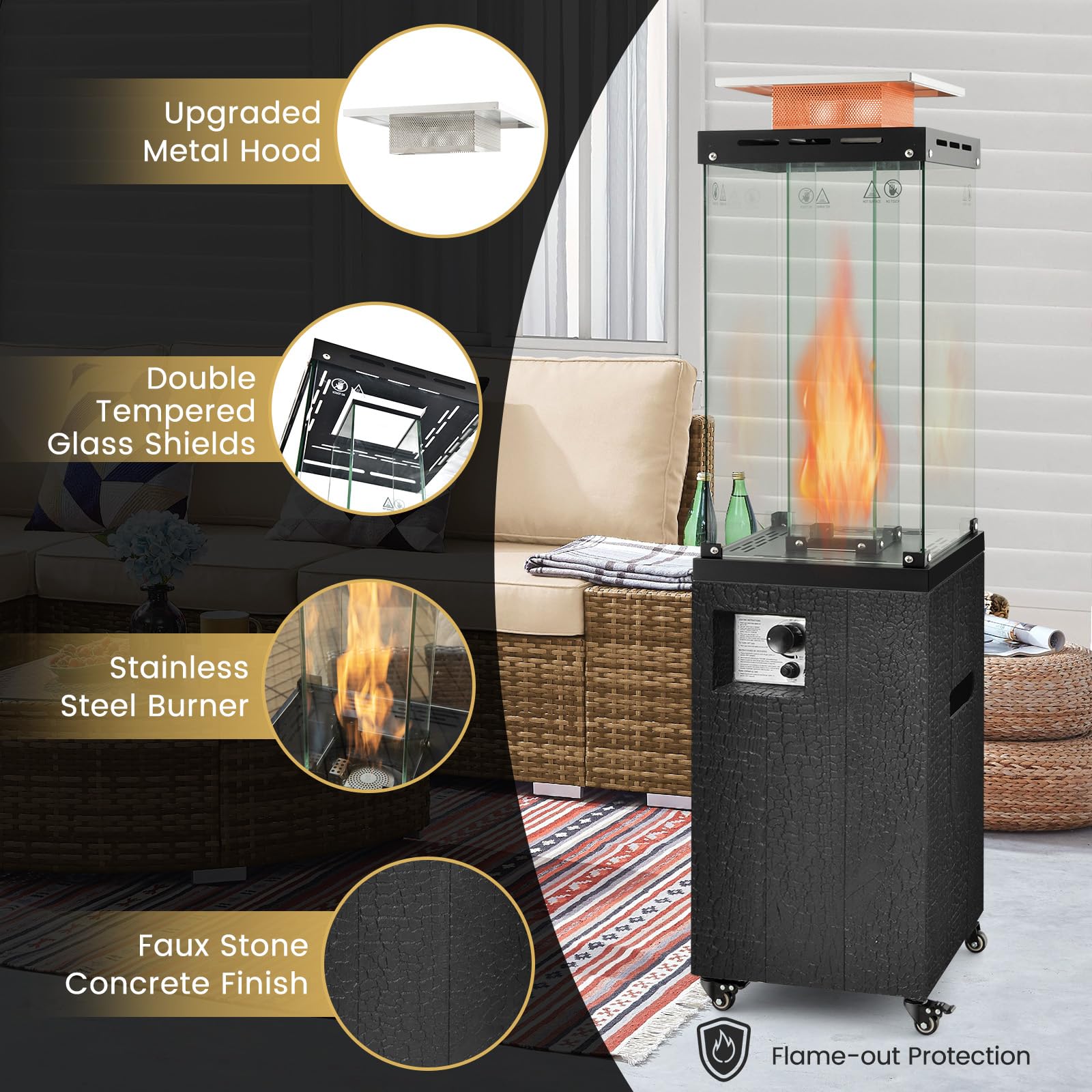 41,000 BTU Outdoor Heaters for Patio - Giantex