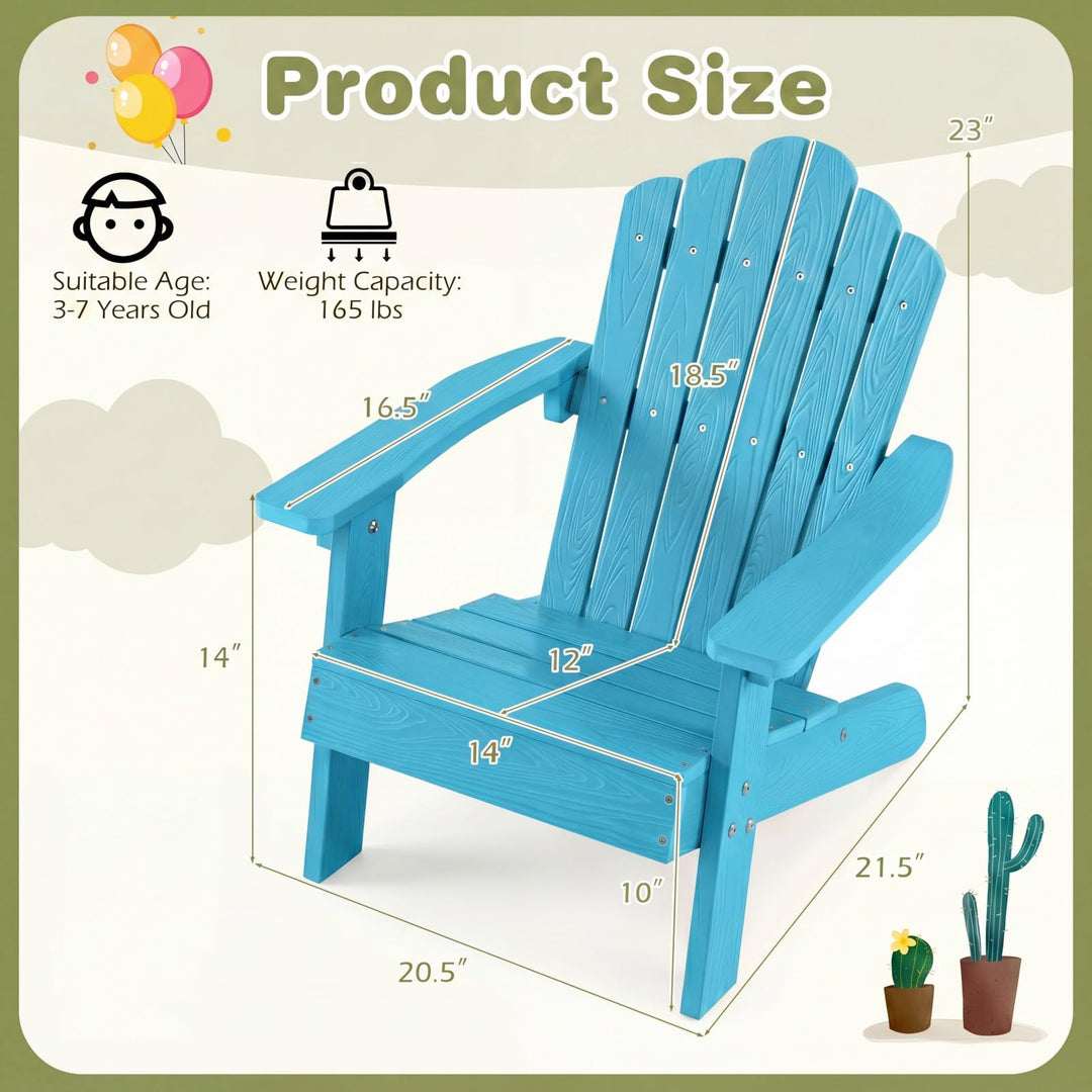 Giantex Kids Adirondack Chair, All-Weather HIPS Children&
