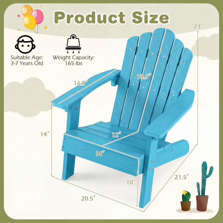 Giantex Kids Adirondack Chair, All-Weather HIPS Children&
