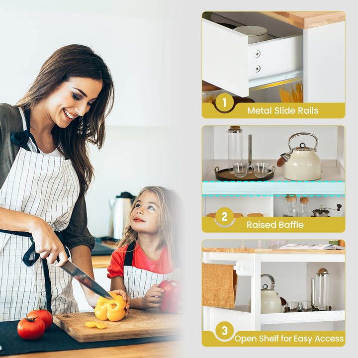Mobile Kitchen Island Cart - Giantex
