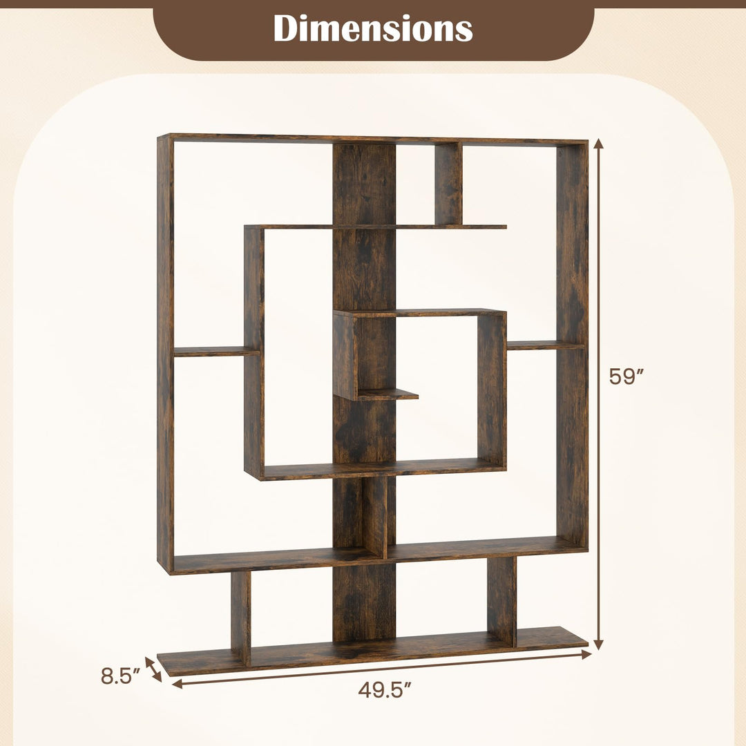 Giantex 7-Tier Geometric Bookshelf