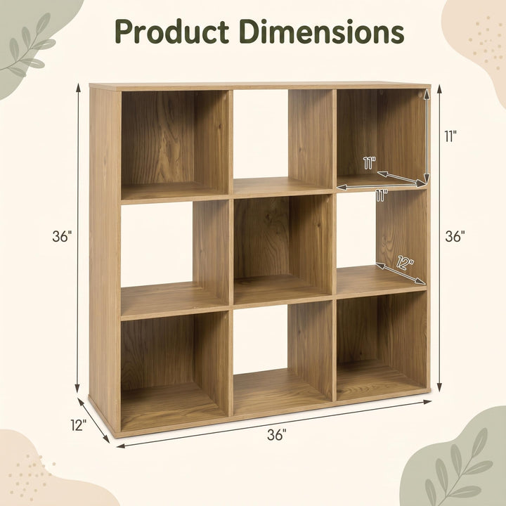 GIANTEX 9-Cube Storage Organizer Wooden Bookcase Display Shelf