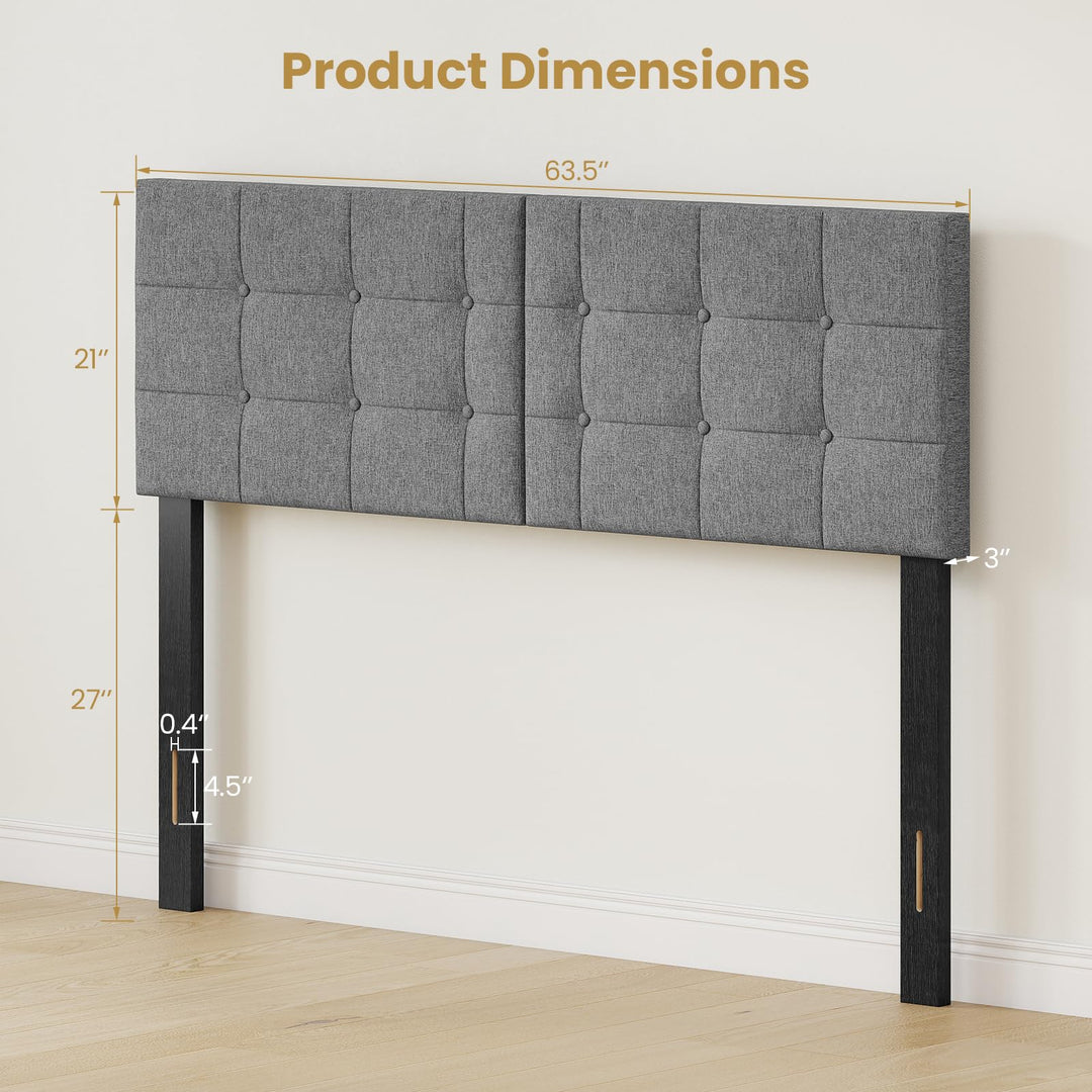 GIANTEX Linen Upholstered Headboard for Queen Full Size Bed