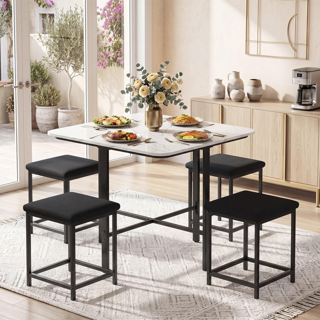 Giantex Space-Saving Kitchen Table and Chairs Set for 4