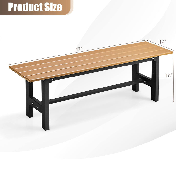 Giantex 2-Person Outdoor Bench Seat - Backless Patio Garden Bench