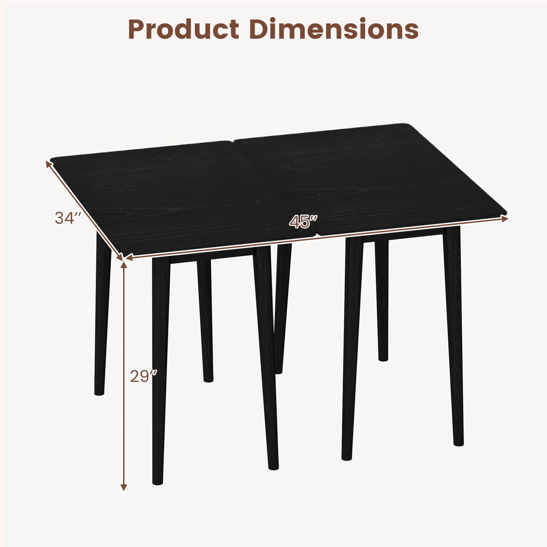 Giantex Dining Table Set with 2 Rectangular Dinner Tables for 4-6