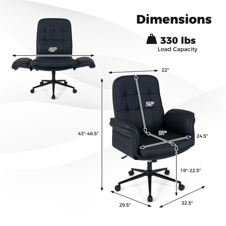 Giantex Criss Cross Chair with Armrests &amp; Wheels