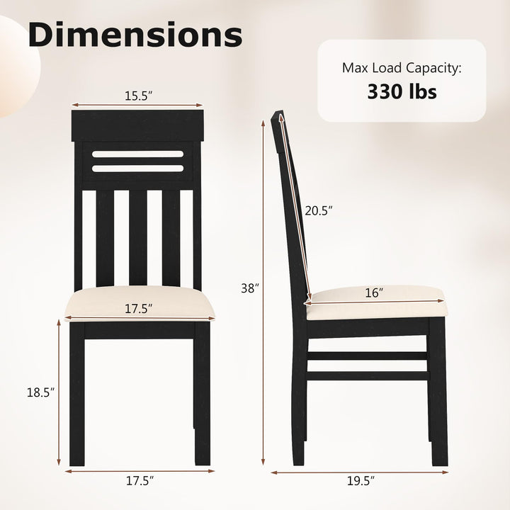 Giantex Wooden Dining Chairs Set of 2/4 for Kitchen Living Room