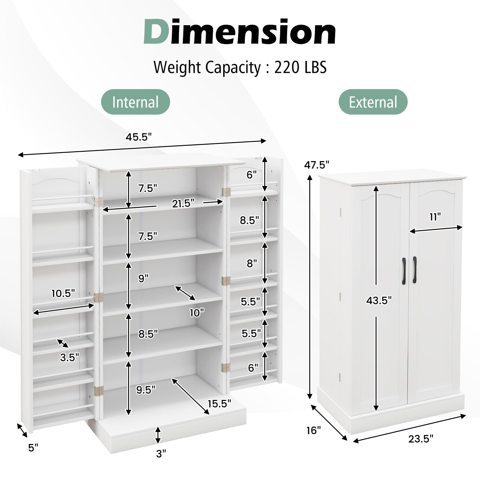 Giantex 47.5” Kitchen Storage Cabinet