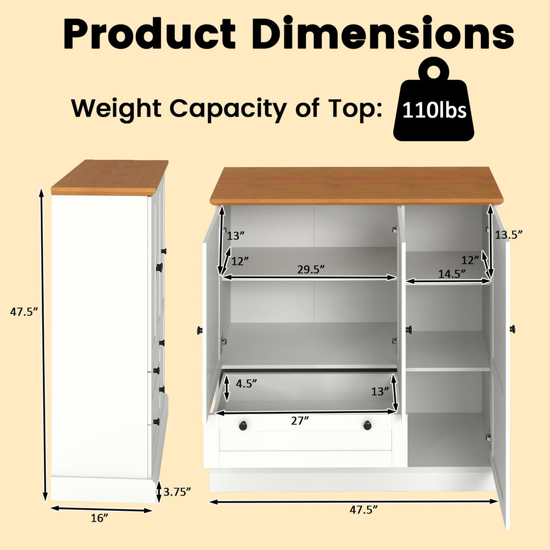 Giantex Buffet Cabinet with Storage for Coffee Bar Dining Living Room Entryway