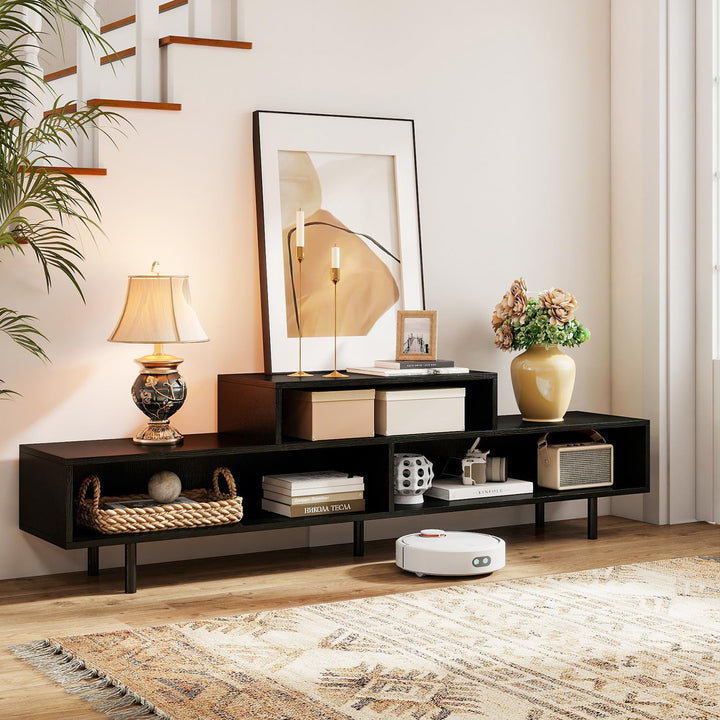 Giantex 3 Cubby TV Stand for 55/65/70 Inch TV | 63" Modern Entertainment Center