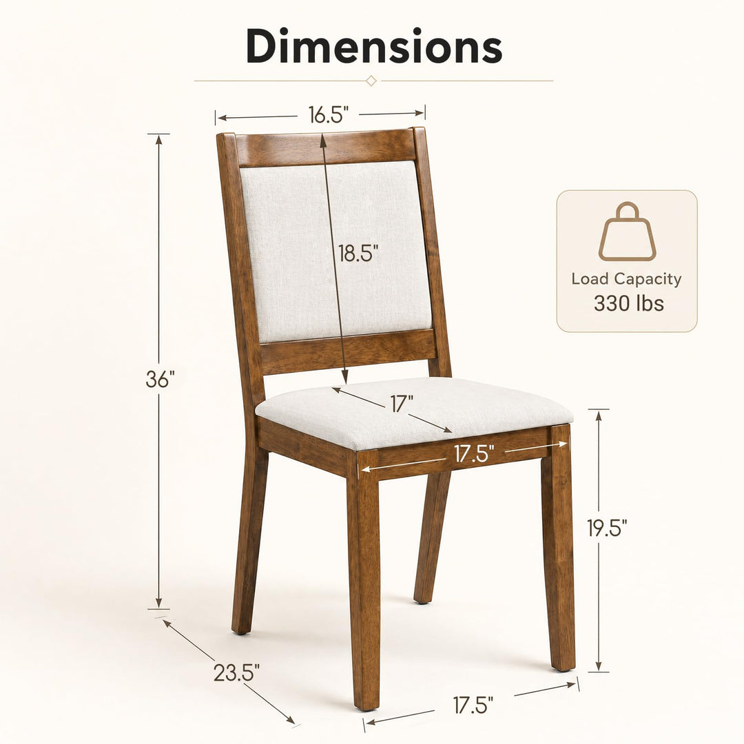 GIANTEX Upholstered Dining Chairs Set of 2 for Living Room