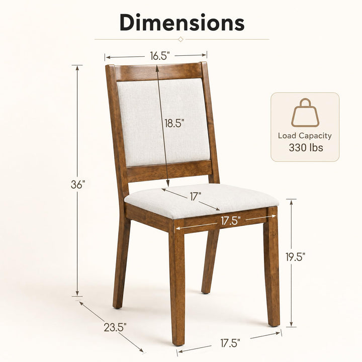 GIANTEX Upholstered Dining Chairs Set of 2 for Living Room