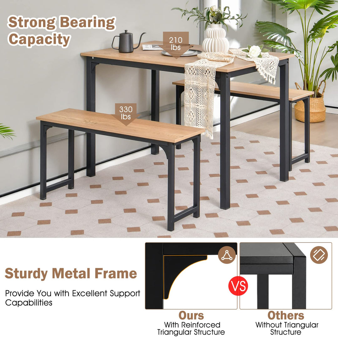 Giantex Dining Table Set for 4, Industrial Kitchen Table Set