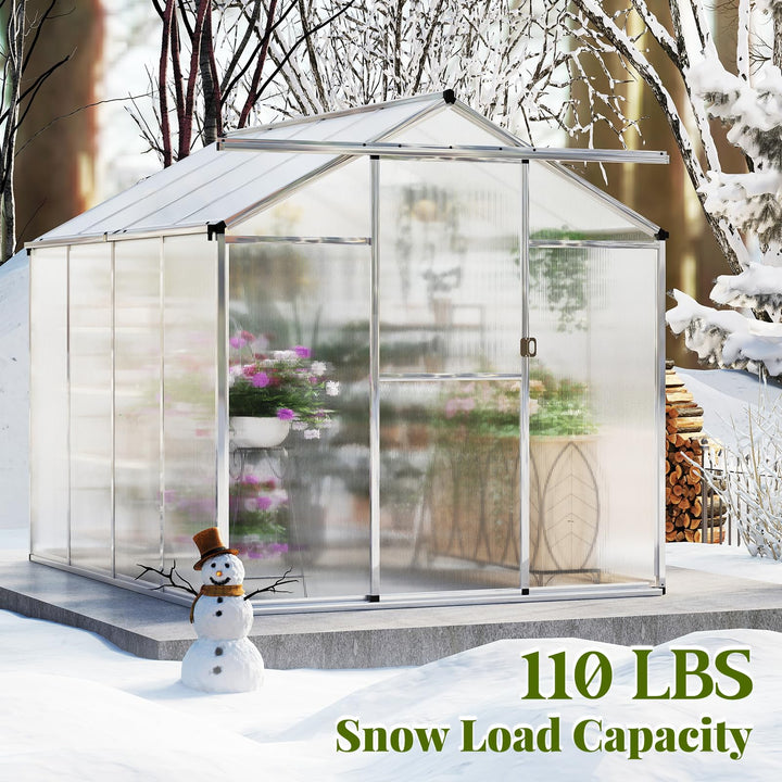 Giantex Outdoor Large Walk-in Green House w/ Rain Gutter