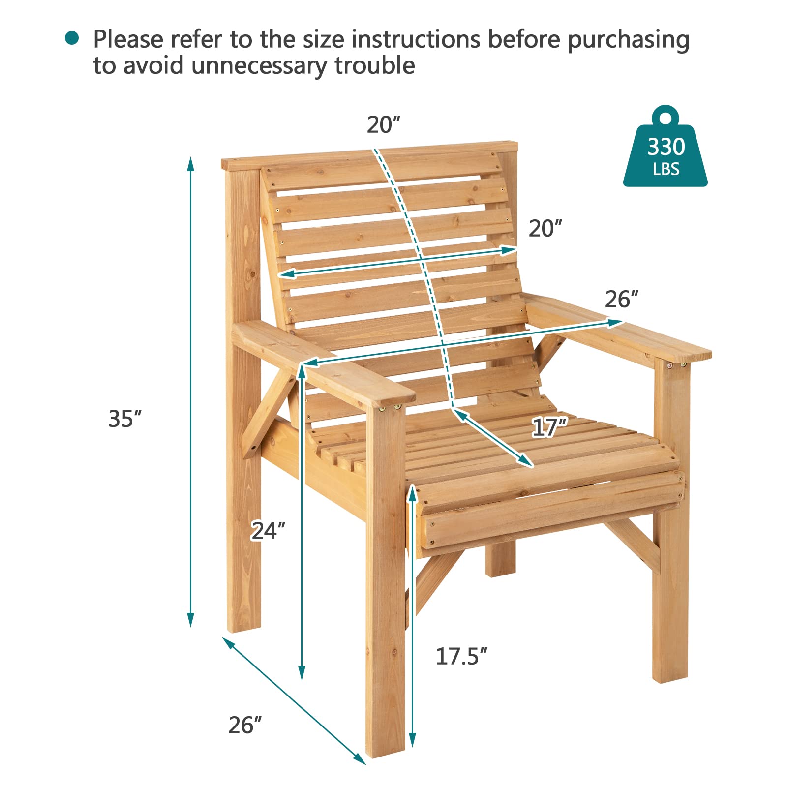 Giantex Outdoor Patio Dining Chairs