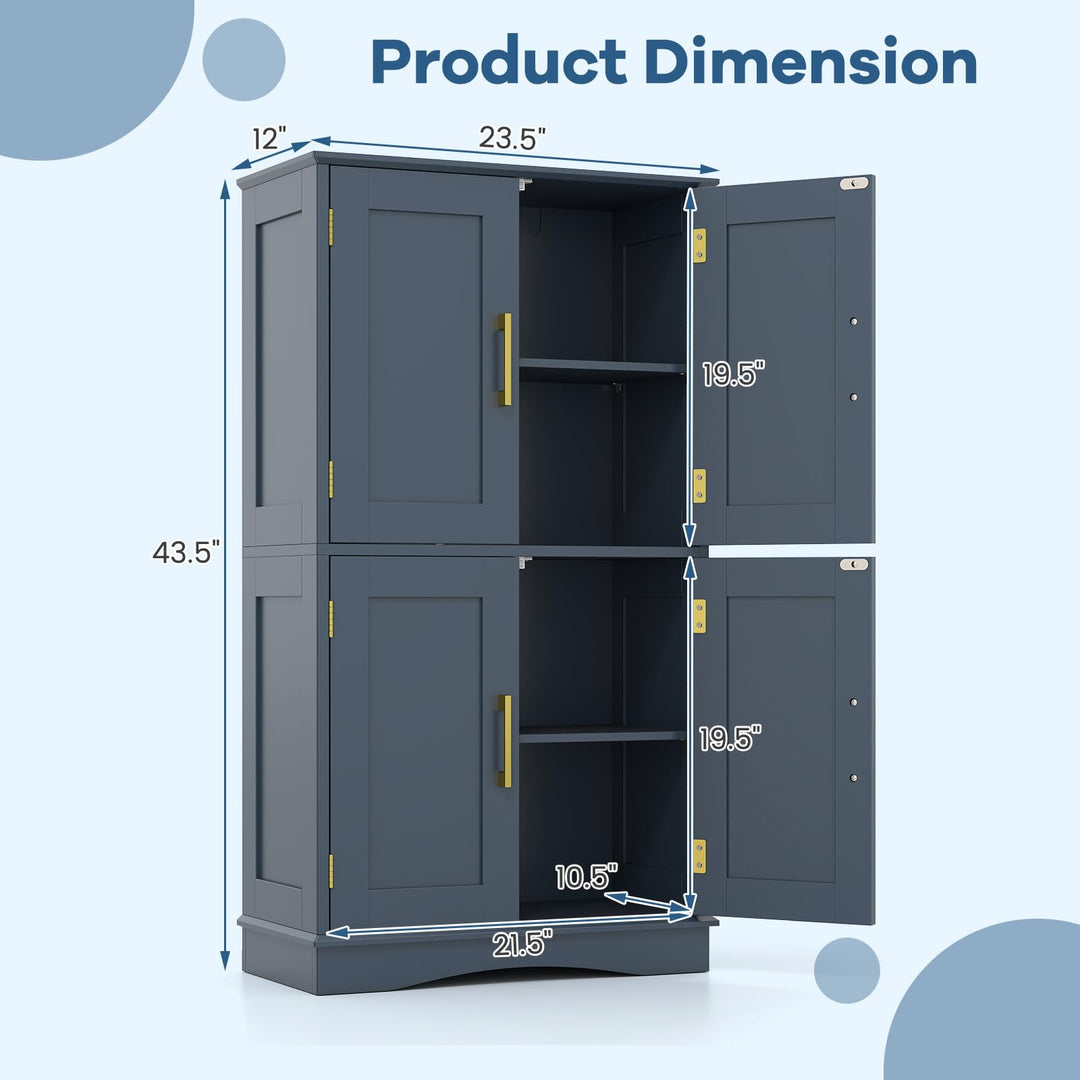 Giantex Bathroom Storage Cabinet Freestanding Floor Cabinet