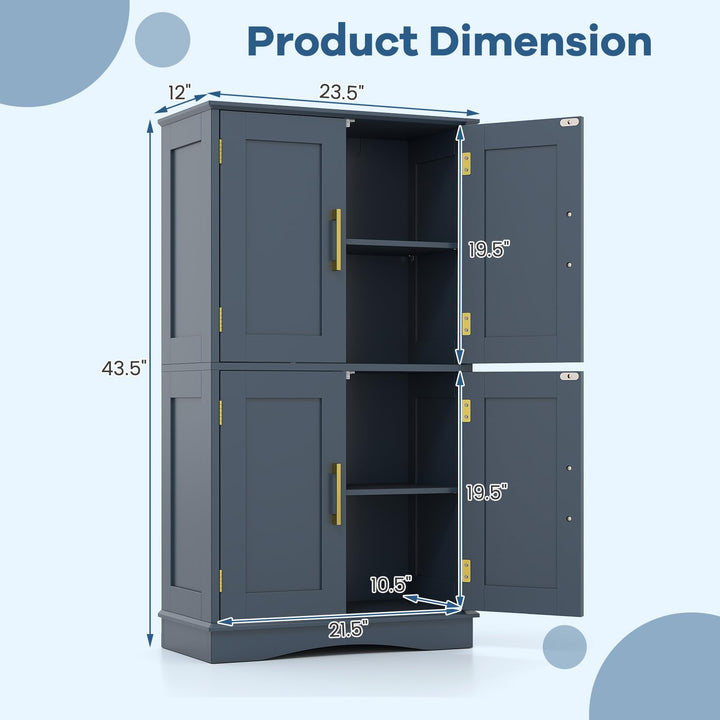 Giantex Bathroom Storage Cabinet Freestanding Floor Cabinet