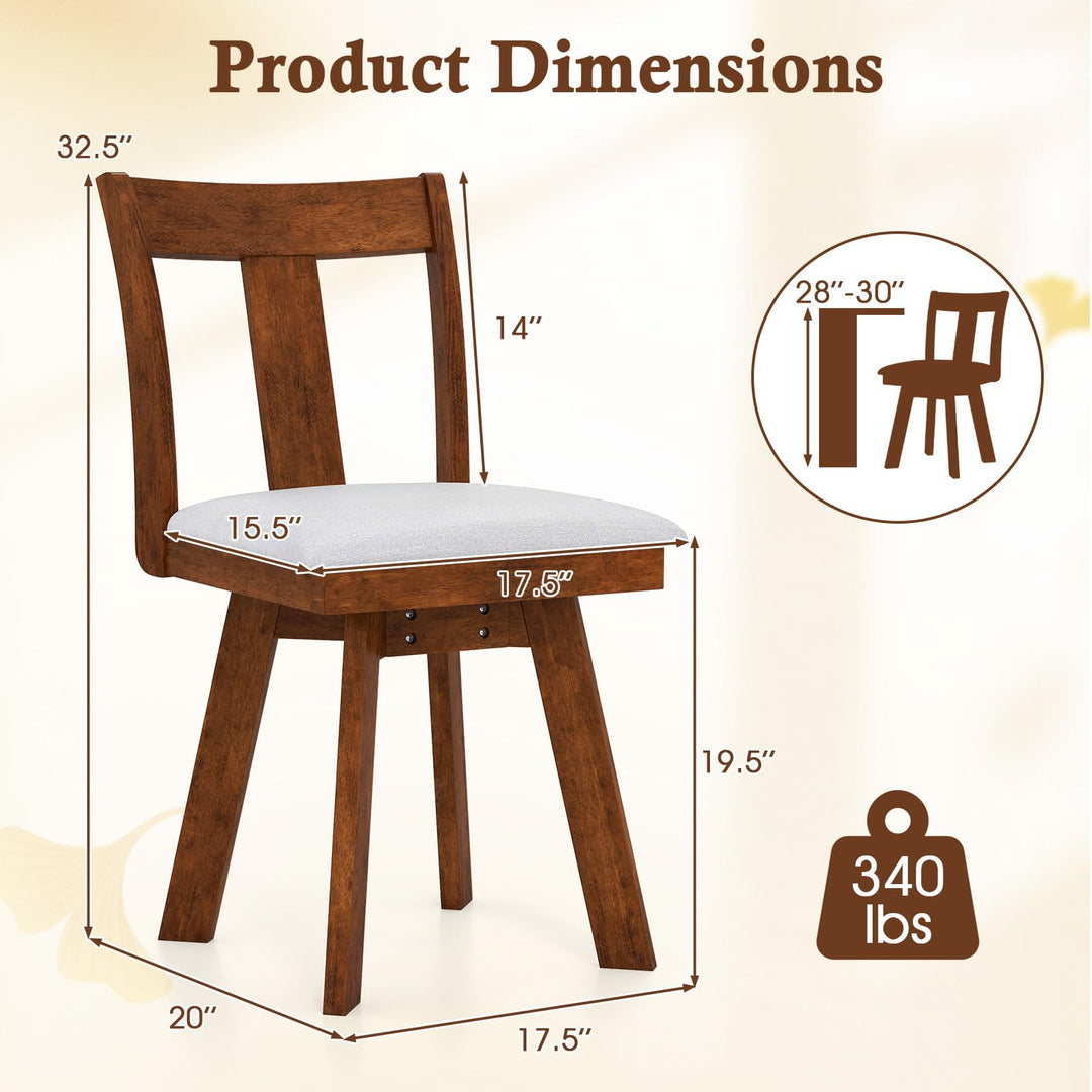 Giantex Swivel Dining Chairs Set of 2/4