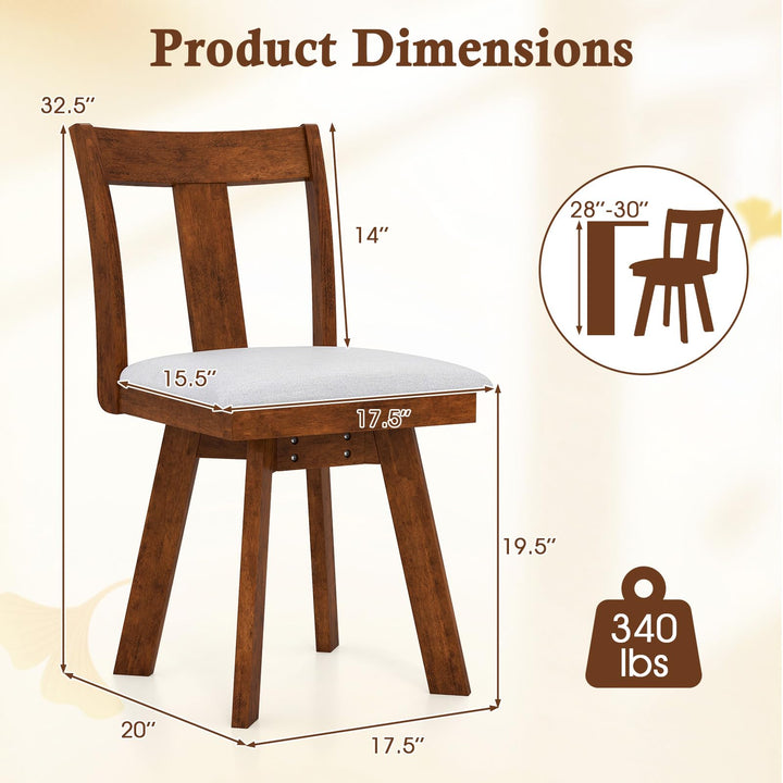 Giantex Swivel Dining Chairs Set of 2/4
