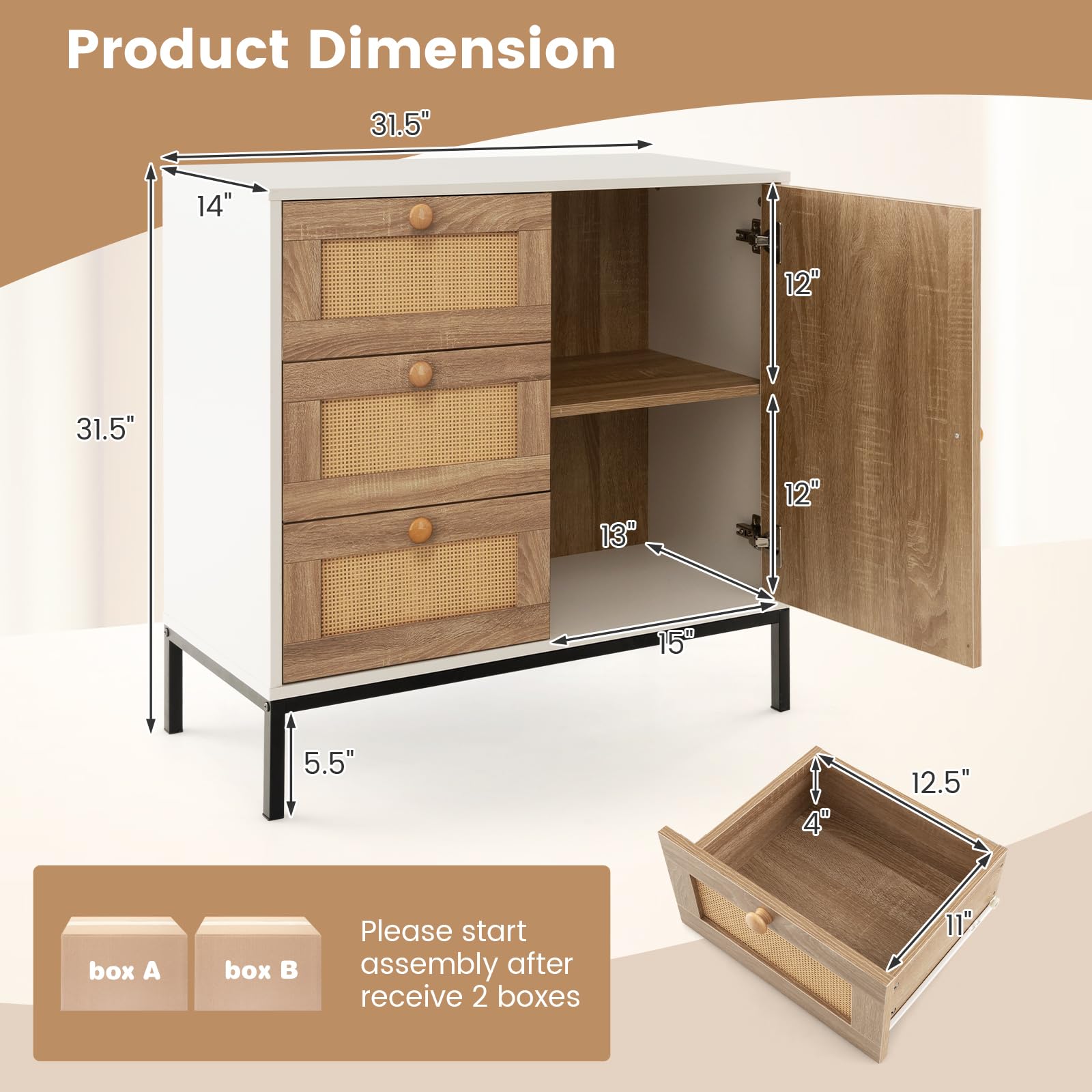Giantex Buffet Cabinet with Storage