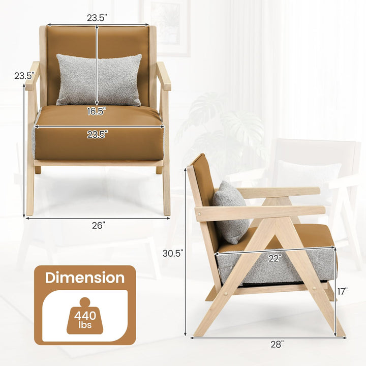 Giantex Mid-Century Modern Accent Chair for Living Room