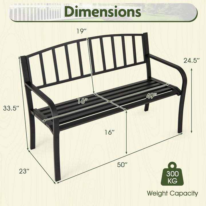 Giantex 660lbs Patio Garden Bench with Backrest