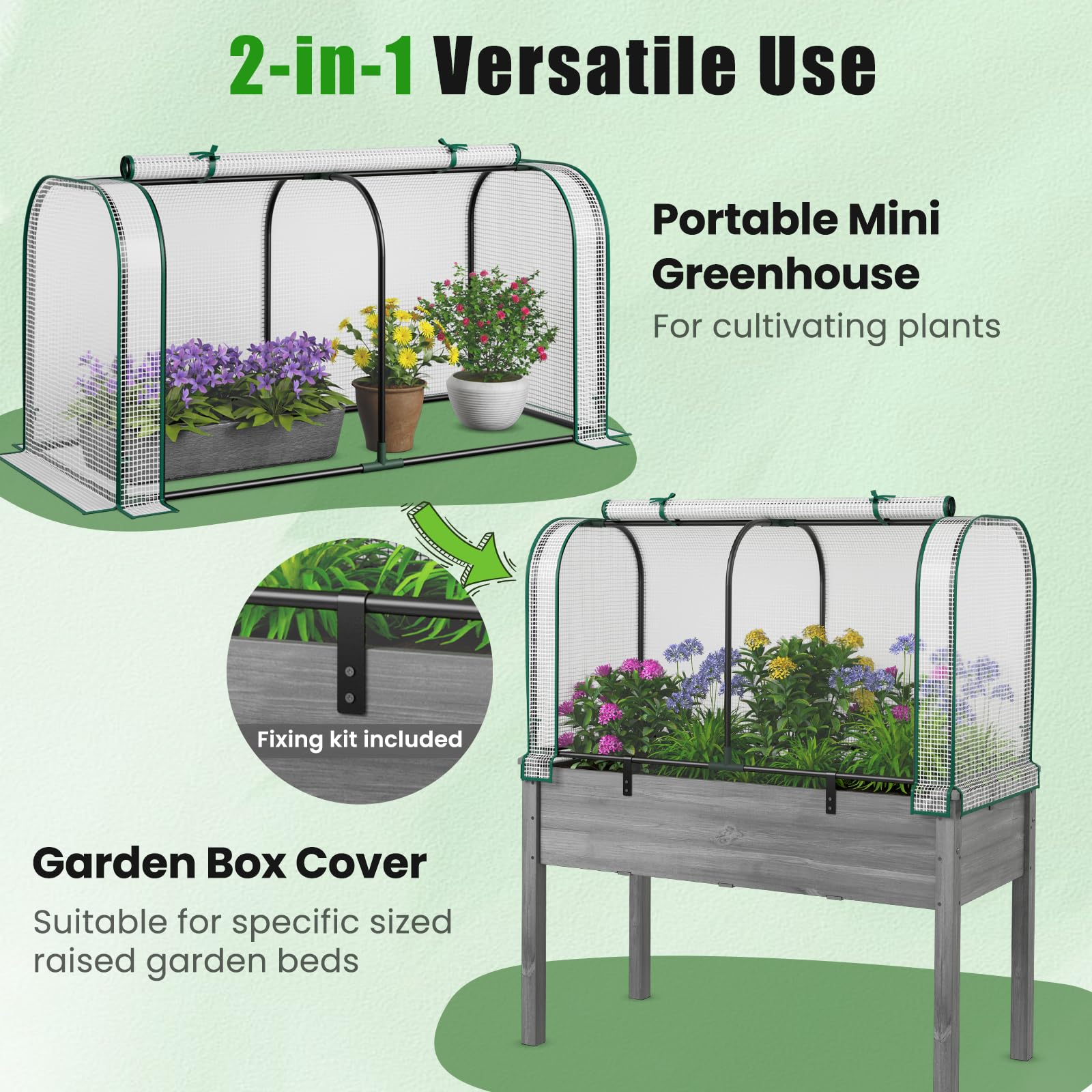Giantex Raised Garden Bed with Cover