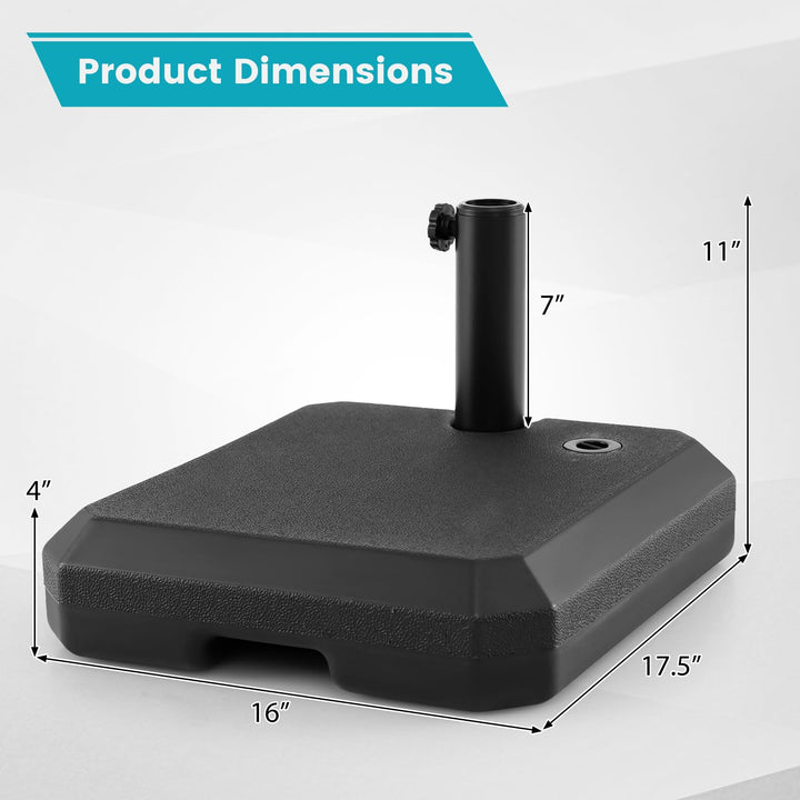 Giantex Half Patio Umbrella Base | 49 lbs Fillable Weighted Half Umbrella Stand