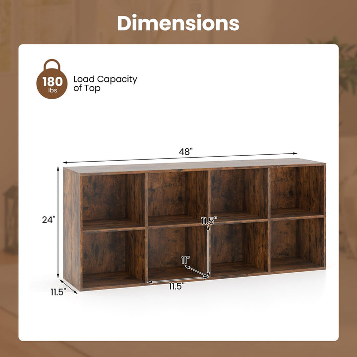 Giantex Floor Standing Bookshelf with Storage and 2 Anti Tipping Kits