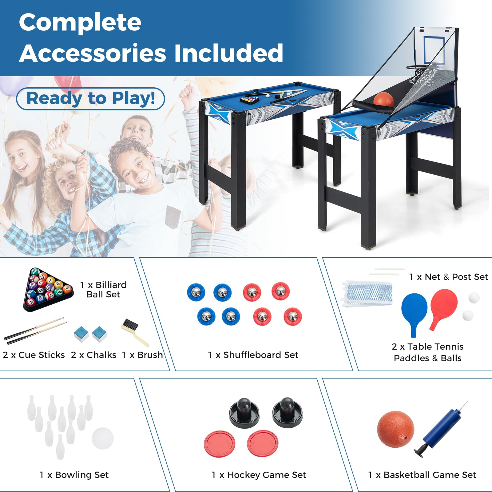 Giantex 6 in 1 Multi Game Table