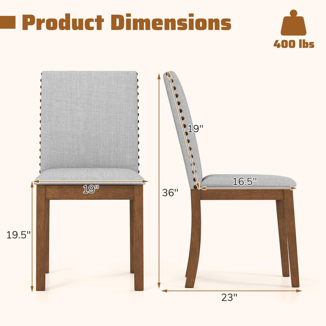 Giantex Upholstered Dining Chairs Set for Restaurant